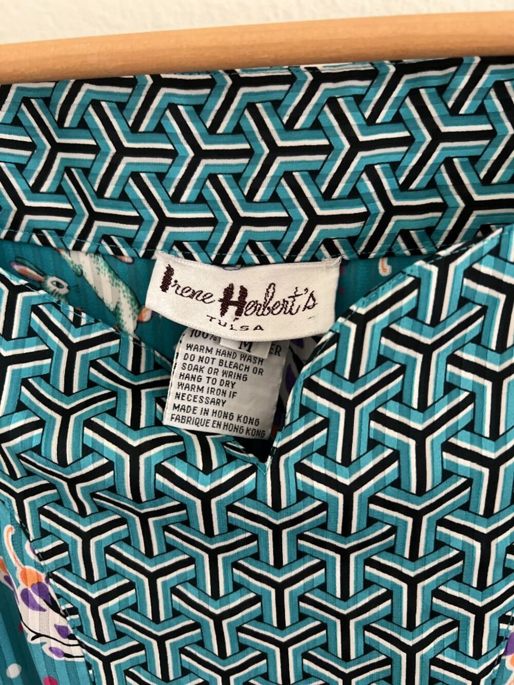 Vintage Irene Herbert's Tulsa Bunnies Dress - Picture 4 of 5
